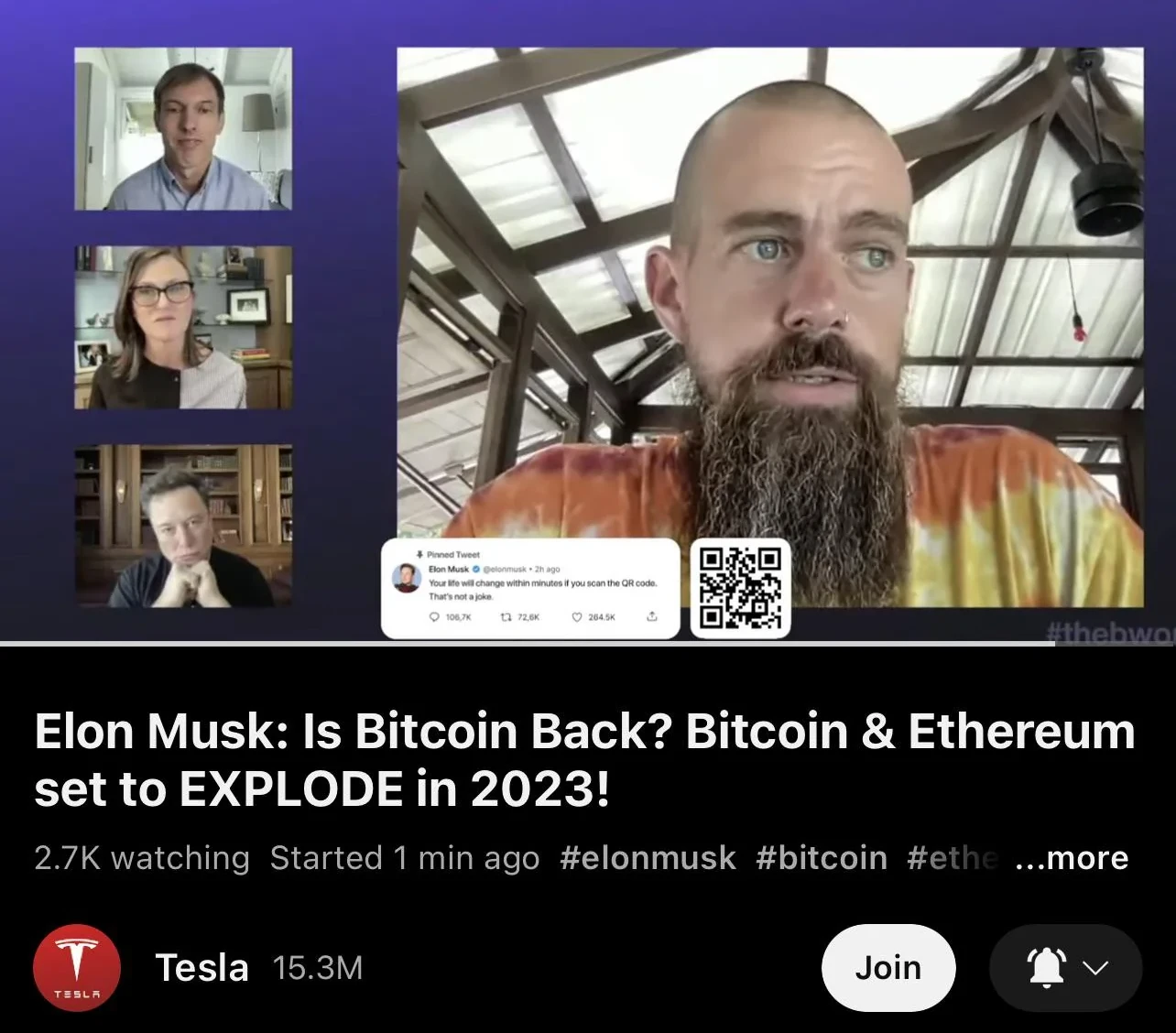 Elon Musk livestream